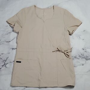 Jockey Tan Scrub Top